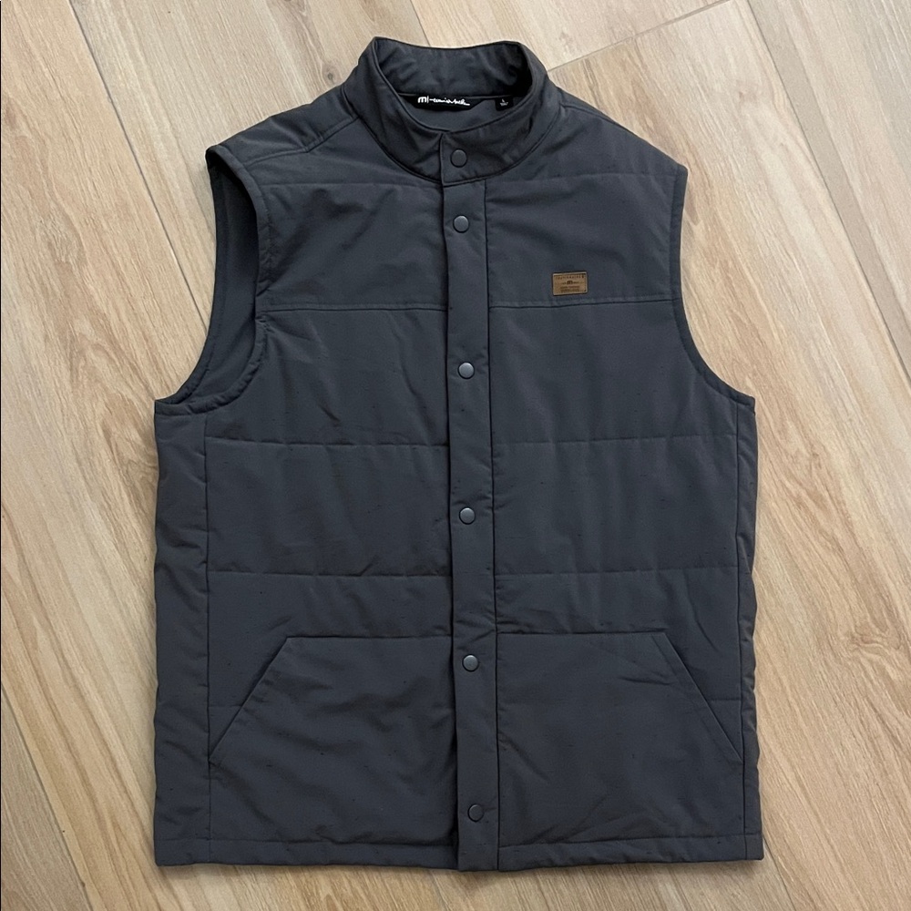 Travis Mathew Charcoal Quilted Vest